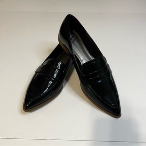 Patent leather penny loafer